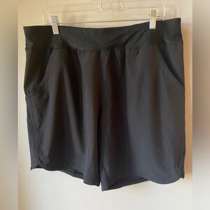 Lands End Size 18W Black Athletic Shorts With Pockets.